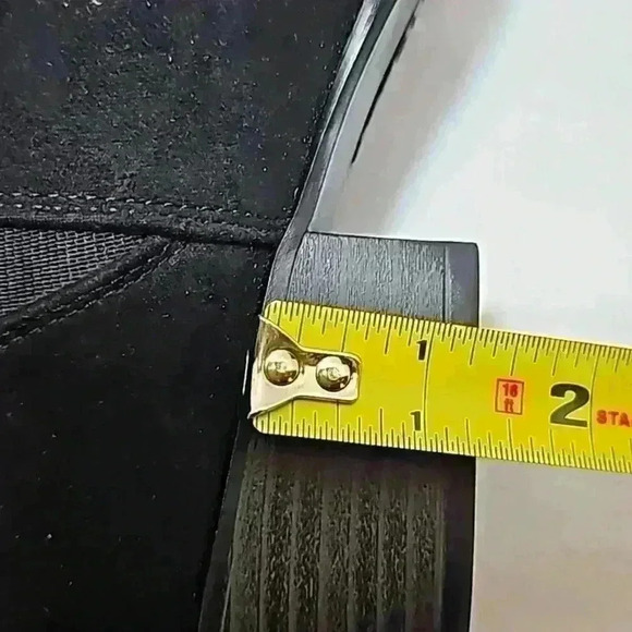 Sprit Womens boots sz 8.5M black suede ankle zipper blocked heels western Paded - Picture 15 of 15